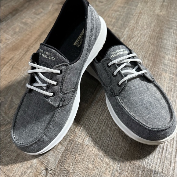 Skechers Women's Charcoal Slip-On Loafers - Picture 3 of 9